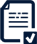 Document icon with a checkmark symbol.